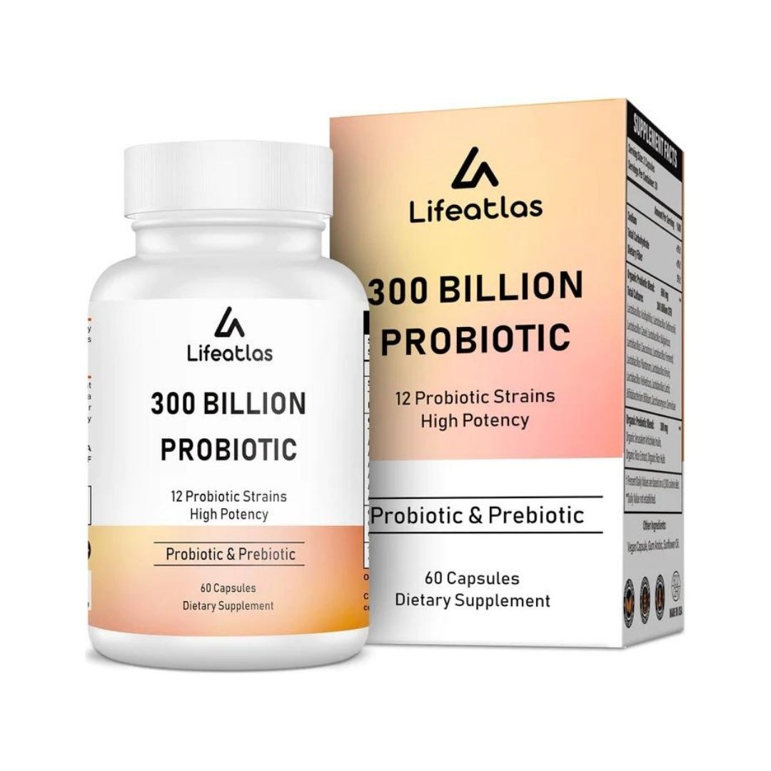 PROBIOTICOS  300 BILLONES CFU 12 CEPAS 60 CAPSULAS SING GMO VEGANO LIFEATLAS