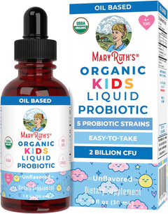 PROBIOTICOS LIQUIDO INFANTIL 5 CEPAS 30 ML SIN GMO VEGANO MARY RUTH'S