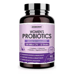 PROBIOTICOS PARA MUJER 100 BILLON CFU 90 CAPSULAS ZEBORA