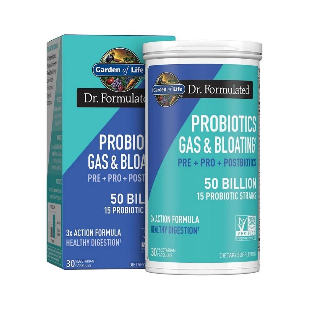 PROBIOTICOS Y PREBIOTICOS  15 CEPAS 50 BILLONES CFU 30 CAPSULAS GARDEN OF LIFE