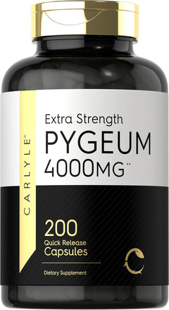 PYGEUM 4000 MG CARLYLE 200 CAPSULAS NO GMO APOYO PROSTATA