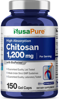QUITOSANO NUSAPURE 1,200 MG 150 CAPSULAS CHITOSAN
