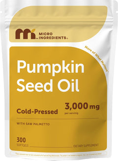SEMILLA DE CALABAZA 3000 MG CON SAW PALMETO 300 MG MICROINGREDIENTS 300 CAPSULAS BLANDAS SIN GMO