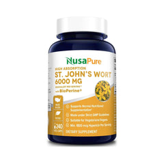 HIERBA DE SAN JUAN 6000 MG 240 CAPSULAS SIN GMO NUSAPURE ST. JOHN'S WORT