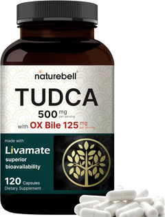 TUDCA CON OX BILE NATUREBELL 625 MG 120 CÁPSULAS NO GMO