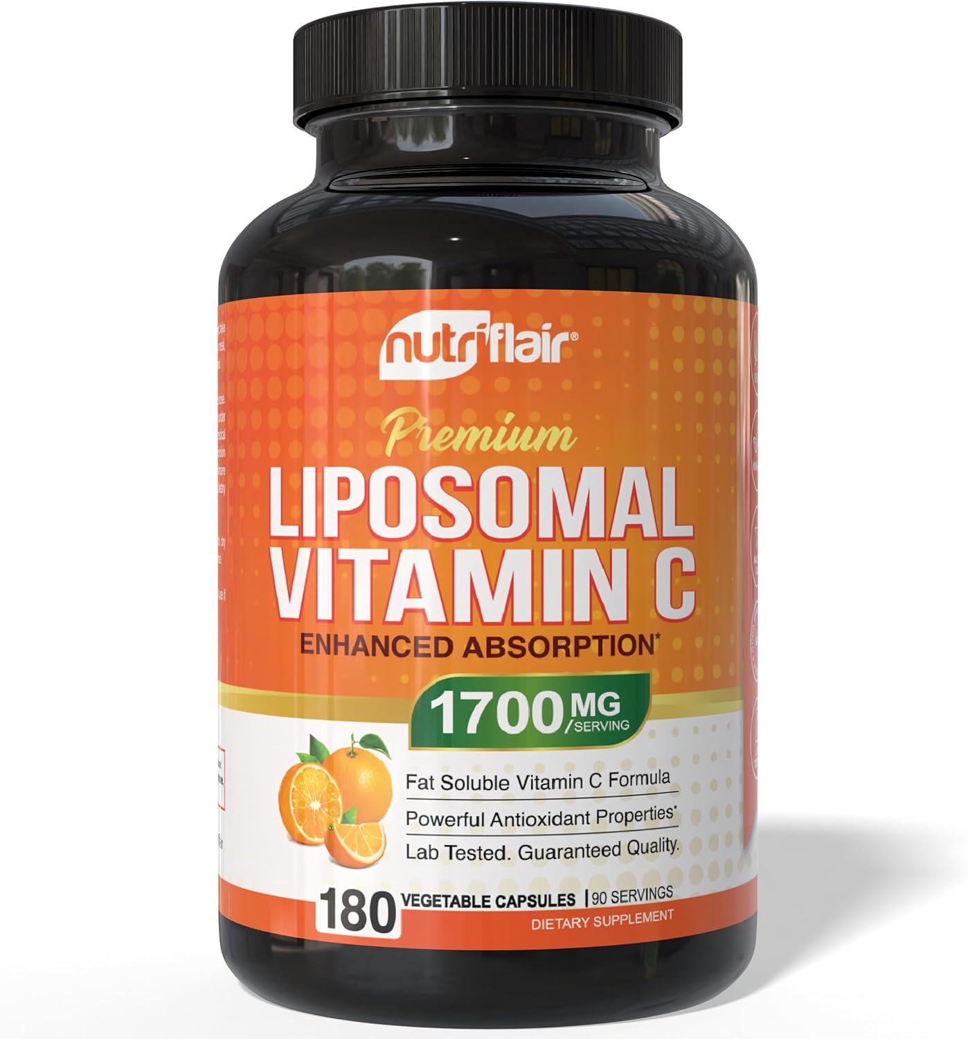 VITAMINA C LIPOSOMAL  1,700 MG 180 CAPSULAS VEGETALES SIN GMO NUTRIFLAIR