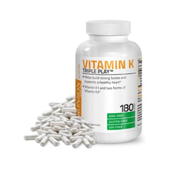 VITAMINA K 1,100 MCG 180 CAPSULAS SIN GMO BRONSON