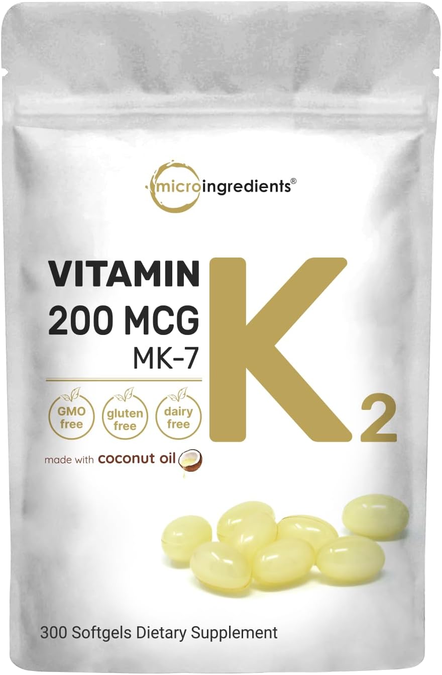 VITAMINA K2 MK7 200 MCG MICROINGREDIENTS 300 CAPSULAS BLANDAS NO GMO