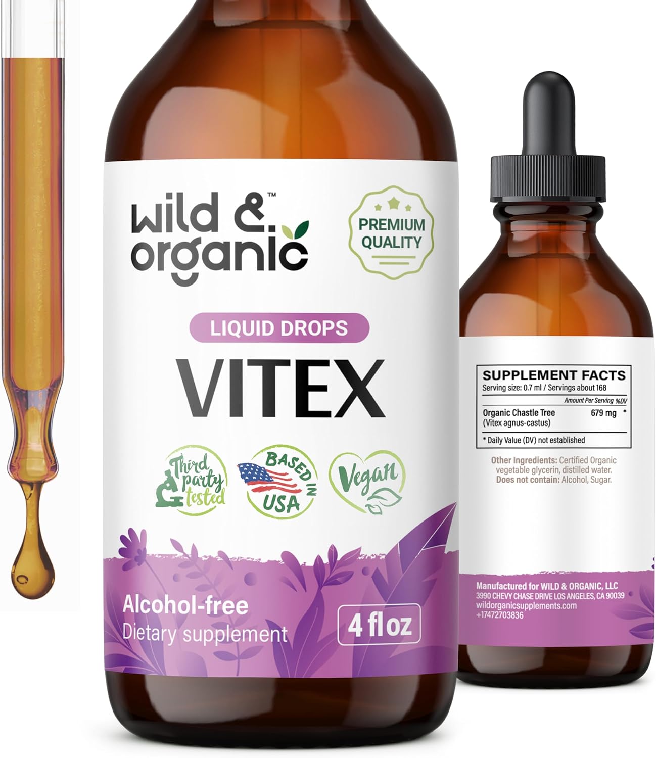 VITEX 679 MG WILD ORGANIC 4FLOZ LIQUIDO VEGANO NO GMO