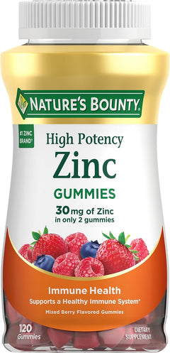 ZINC 30MG 120 GOMITAS SIN GMO NATURES BOUNTY