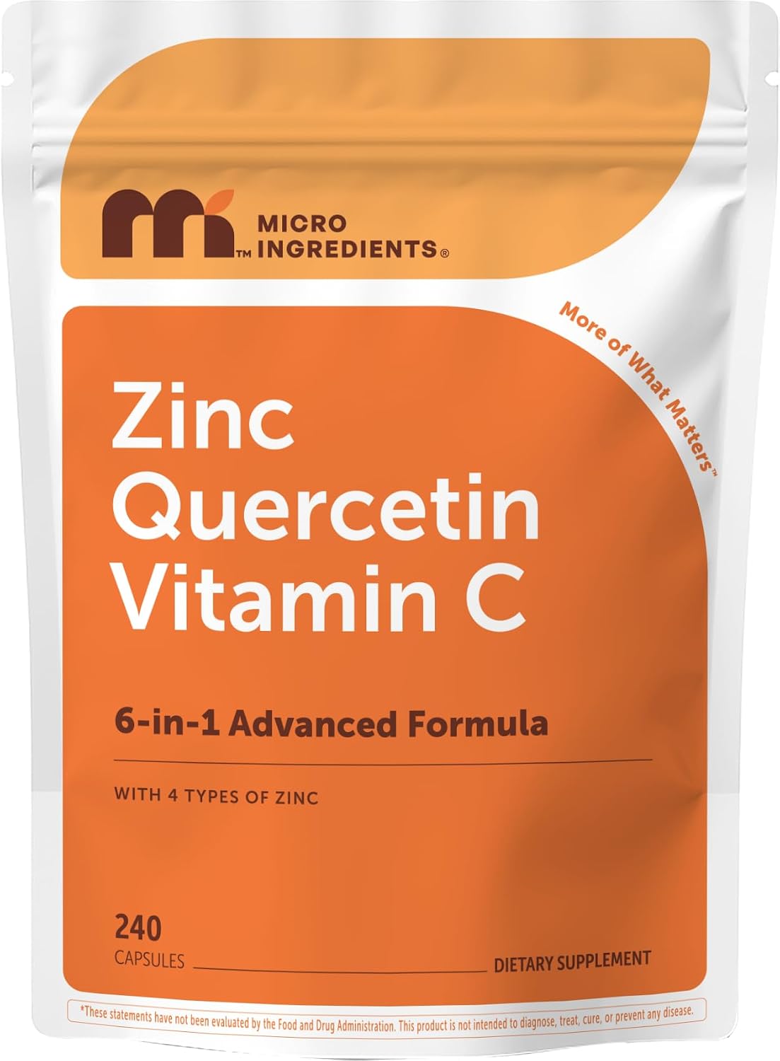 ZINC QUERCETINA MICROINGREDIENTS 1,050 MG 240 CASPULAS