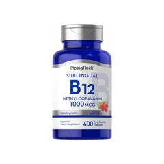 VITAMINA B12 SUBLINGUAL METILCOBALAMINA 1000 MCG 400 TABLETAS PIPINGROCK