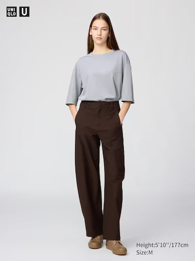 UNIQLO - AIRism Camiseta Oversized de algodón AIRism | Manga corta