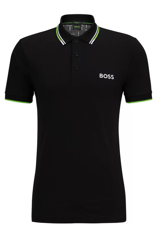 Polo Shirt with Contrast Logos