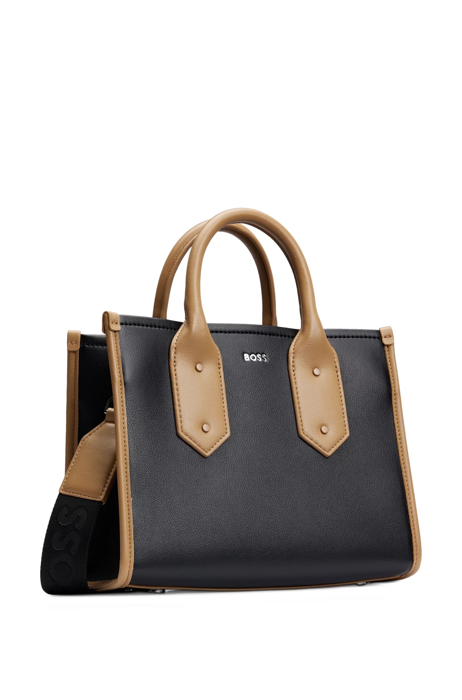 Two Tone Tote Bag with Branded Strap