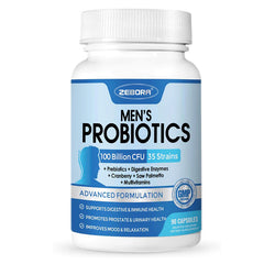 PROBIOTICOS PARA HOMBRES ZEBORA 100 BILLONES CFU 35 CEPAS 90 CAPSULAS NO GMO