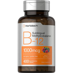 VITAMINA B12 HORBAACH 1,000 MCG 400 TABLETAS SUBLINGUALES