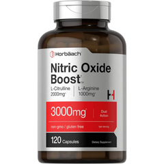 ÓXIDO NITRICO HORBAACH 3000 MG 120 CAPSULAS SIN GMO NITRIC OXIDE