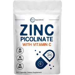 ZINC PICOLINATO CON VITAMINA C MICROINGREDIENTS  75 MG 365 CAPSULAS