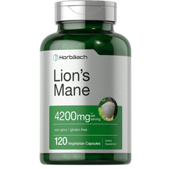 MELENA DE LEÓN HORBAACH 4200 MG 120 CAPSULAS SIN GMO LION'S MANE