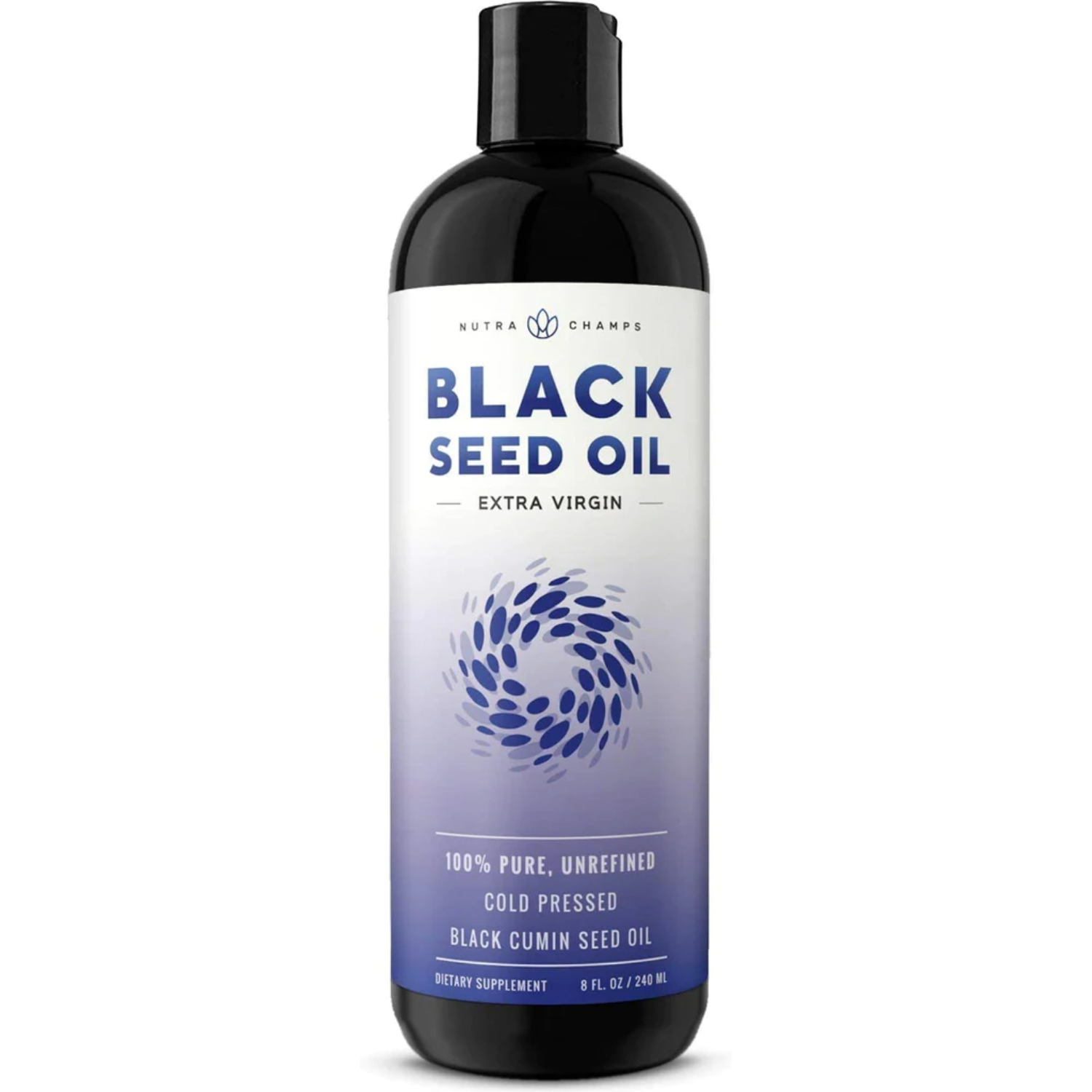 ACEITE DE SEMILLA NEGRA  100% PURO 240 ML SIN GMO VEGANO NUTRA CHAMPS BLACK SEED OIL