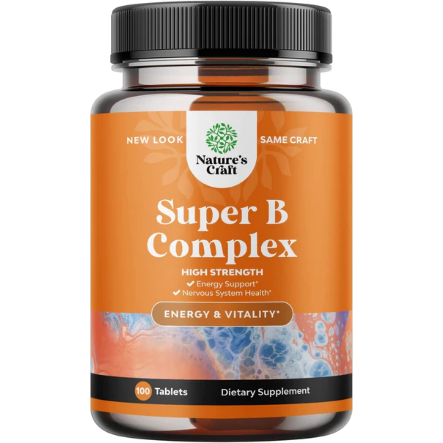 SUPER COMPLEJO B 740 MG 100 TABLETAS NATURE´S CRAFT