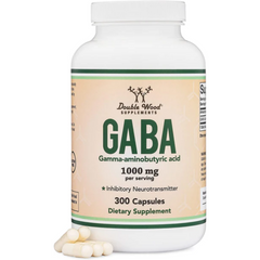 GABA DOUBLE WOOD SUPPLEMENTS 1,000 MG 300 CAPSULAS