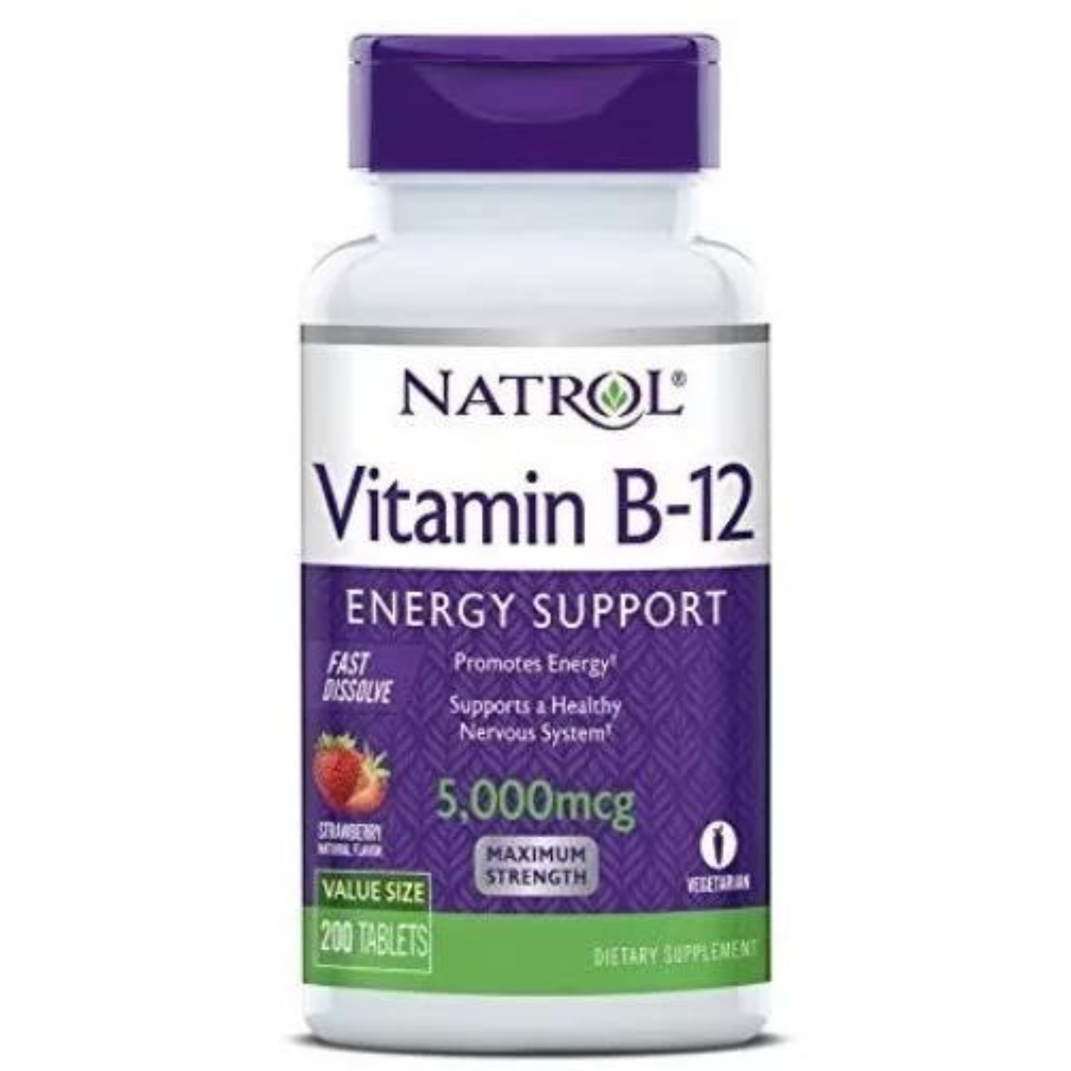 VITAMINA B12 5,000 MCG 200 TABLETAS SUBLINGUALES NATROL