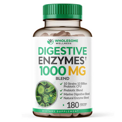 ENZIMAS DIGESTIVAS 1,000 MG 180 CAPSULAS VEGETALES WHOLESOME WELLNESS