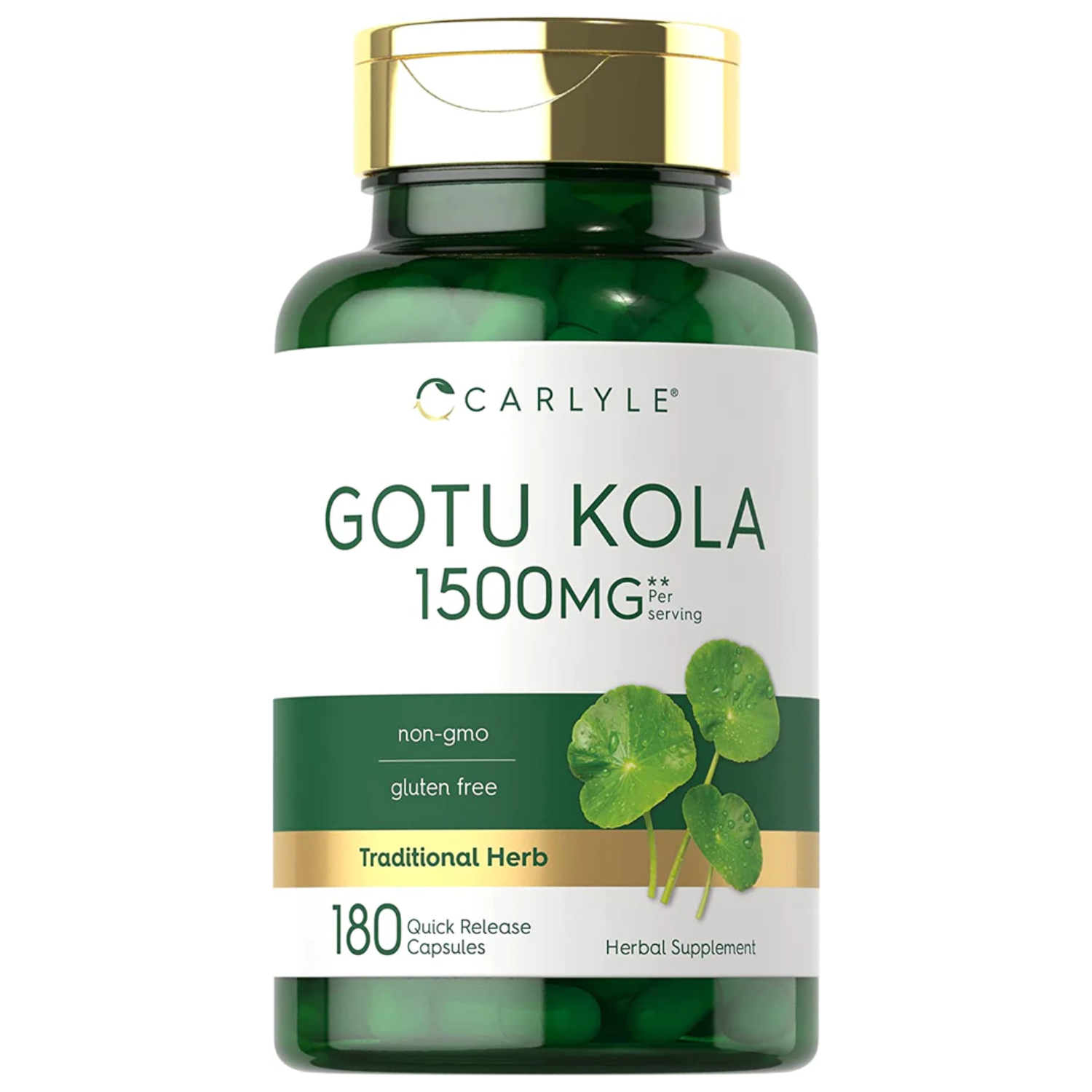 GOTU KOLA  1,500 MG 180 CAPSULAS SIN GMO CARLYLE