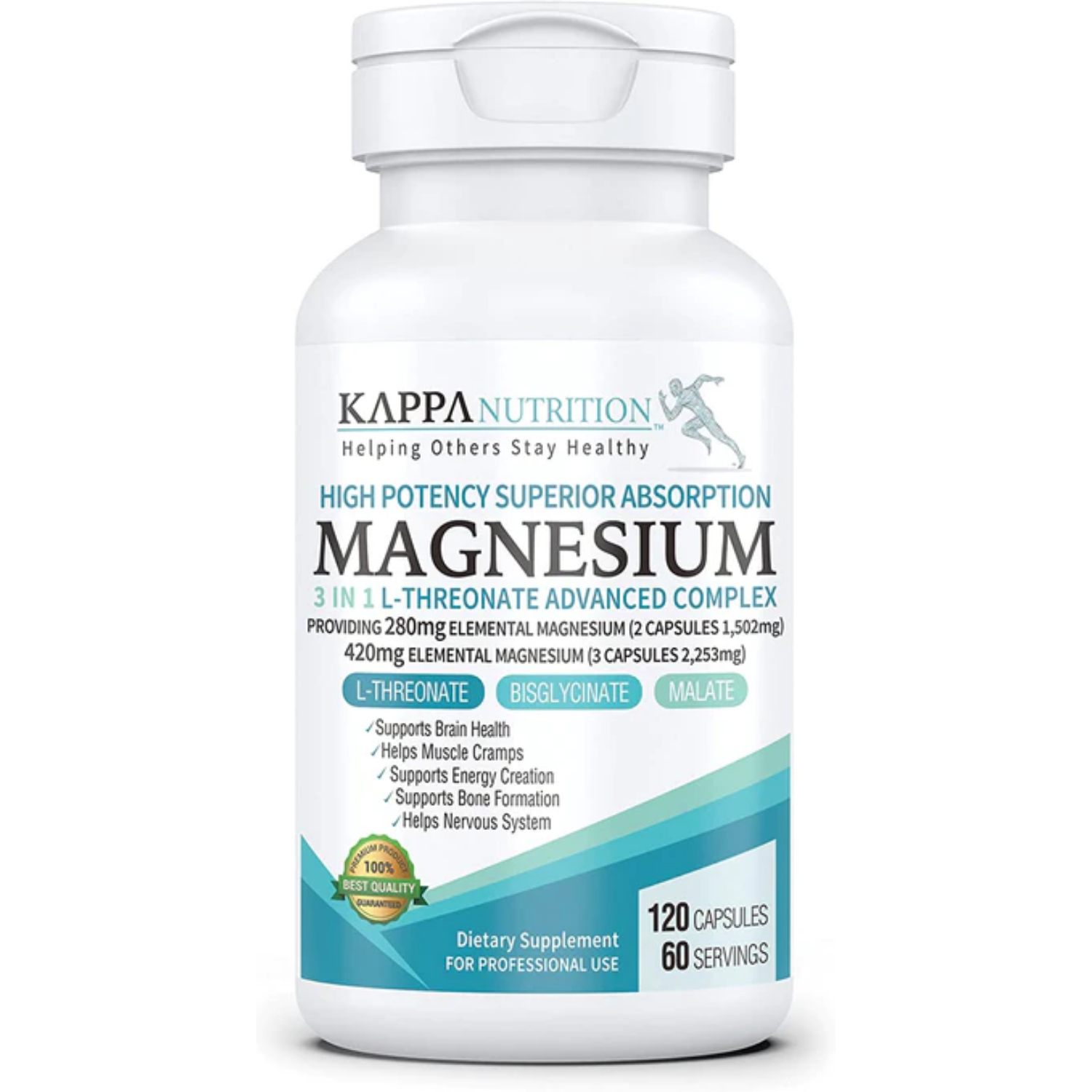 TREONATO DE MAGNESIO 1502 MG 120 CAPSULAS KAPPA NUTRITION