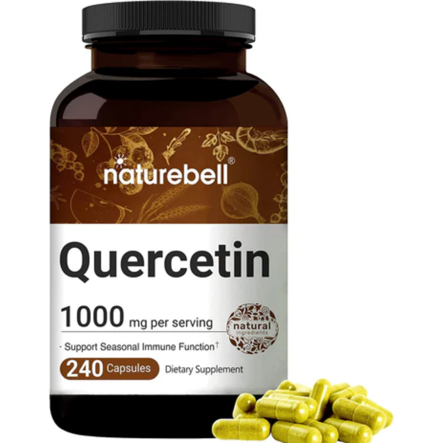 QUERCETINA 1,000 MG 240 CAPSULAS NATUREBELL