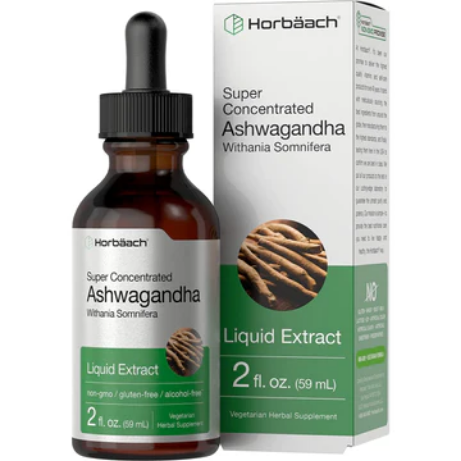 ASHWAGANDHA LIQUIDA HORBAACH  59ML 56 SERVICIOS SIN GMO VEGANO