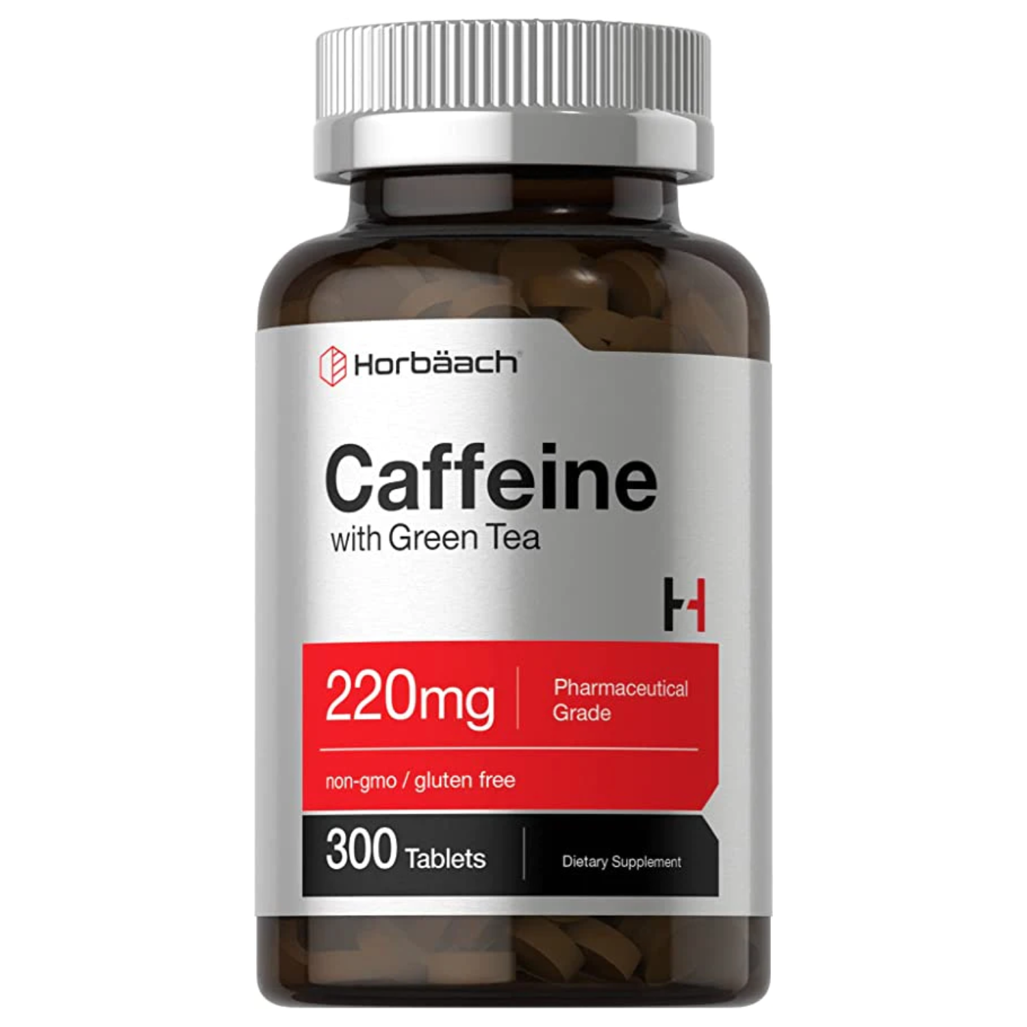 CAFEINA 200 MG CON TÉ VERDE 20 MG HORBAACH 300 TABLETAS SIN GMO