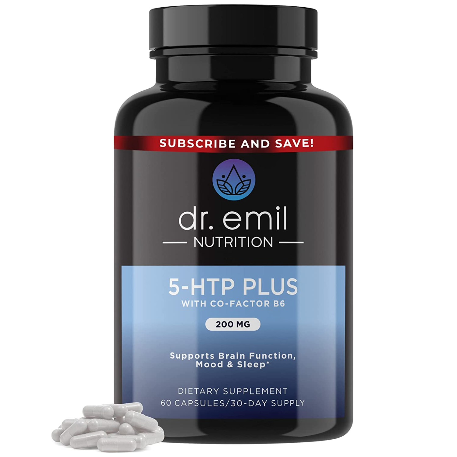 5-HTP PLUS 200 MG 60 CAPSULAS + VITAMINA B6 10 MG + SAMe 20 MG VEGANO ...