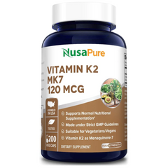 VITAMINA K2 MK7 NUSAPURE 120 MCG 200 CAPSULAS VEGETALES