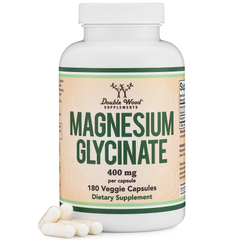 GLICINATO DE MAGNESIO 400 MG 180 CAPSULAS DOUBLE WOOD SUPPLEMENTS