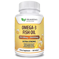 FISH OIL OMEGA 3  3,750 MG CON EPA 1200 MG Y DHA 900 MG 180 CAPSULAS BLANDAS DR. MARTIN'S NUTRITION