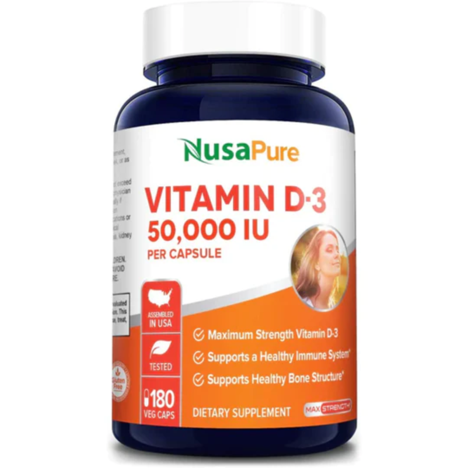 VITAMINA D3 50,000 IU 180 CAPSULAS VEGETALES NUSAPURE