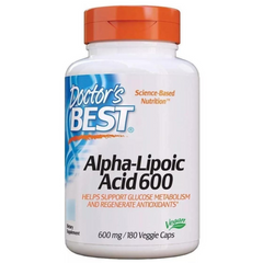 ÁCIDO ALFA LIPOICO 600 MG 180 CAPSULAS SIN GMO VEGANO DOCTOR´S BEST