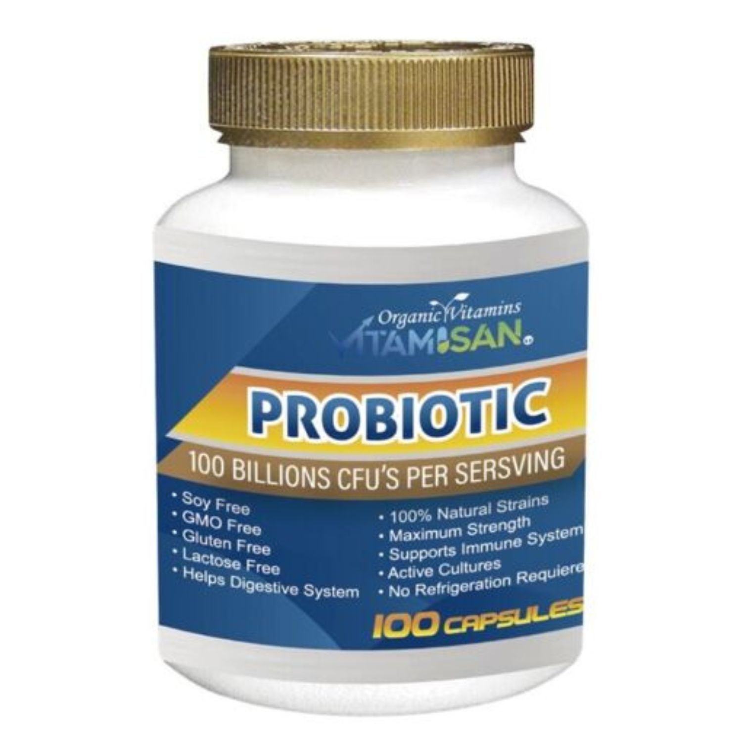 PROBIOTICOS  30 CEPAS 100 BILLONES CFU 100 CAPSULAS VITAMISAN