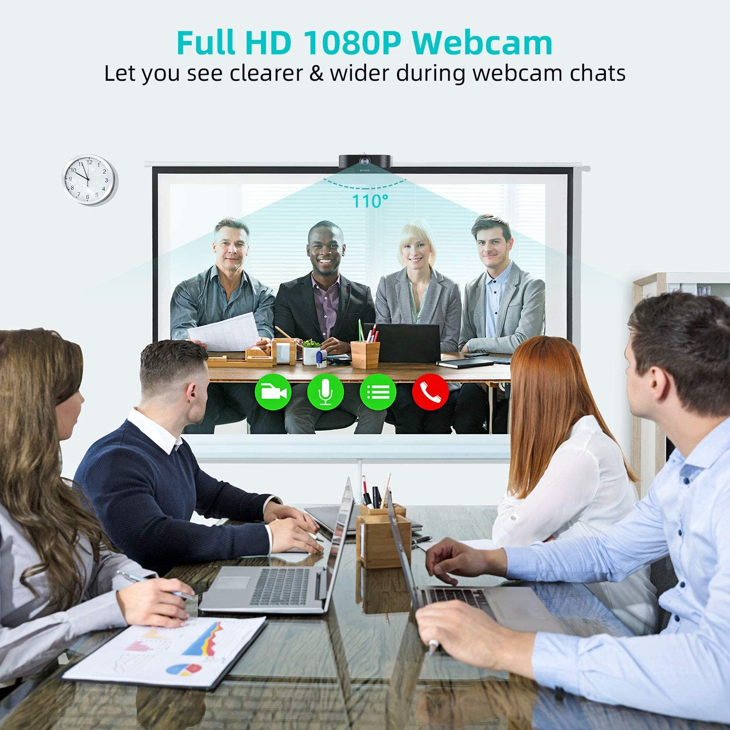CAMARA WEB 1080P FULL HD VANKYO WEBCAM CON MICROFONO