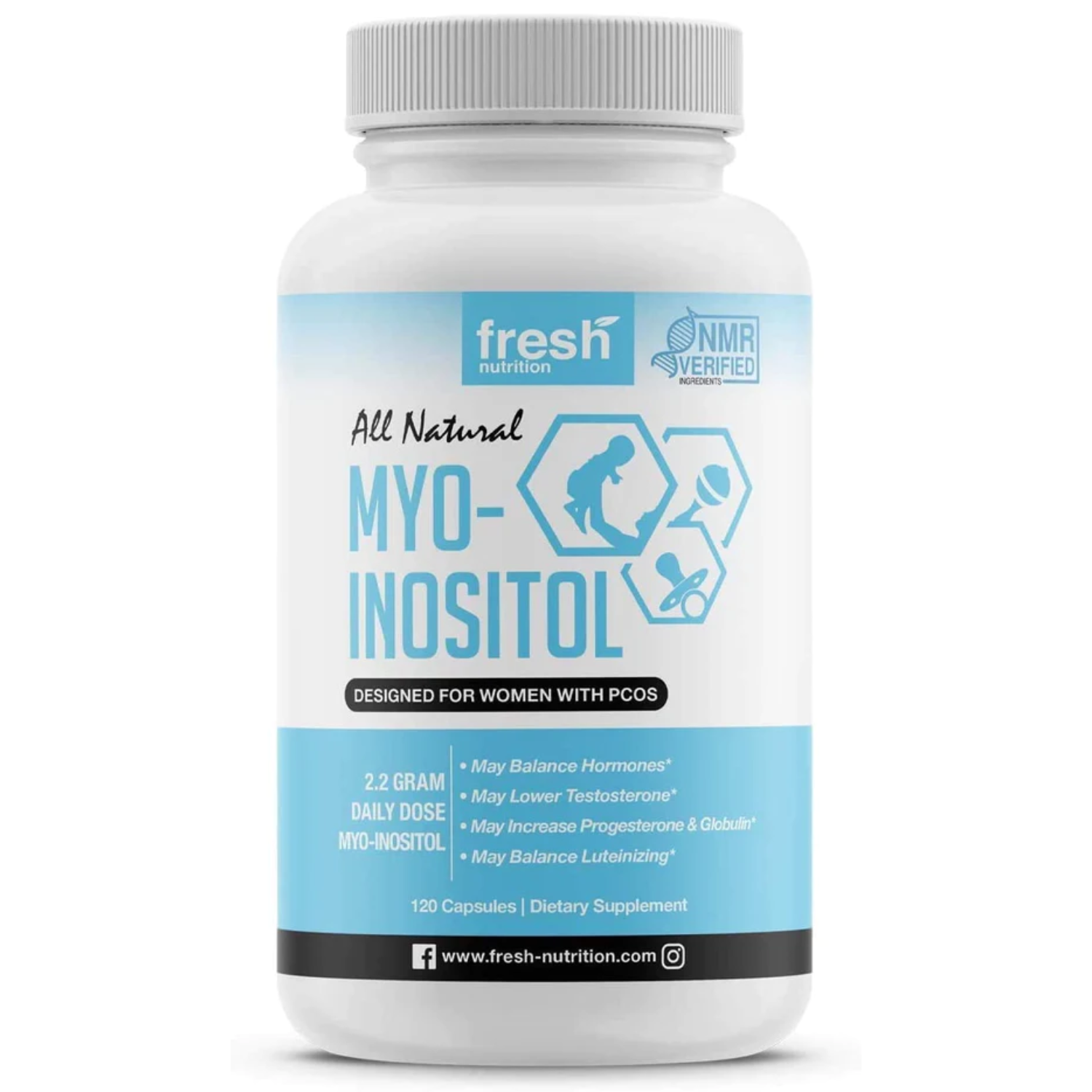 MYO INOSITOL  2200 MG 120 CAPSULAS FRESH NUTRITION