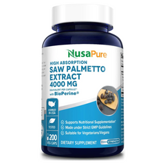 SAW PALMETTO NUSAPURE 4000 MG 200 CAPSULAS VEGETALES