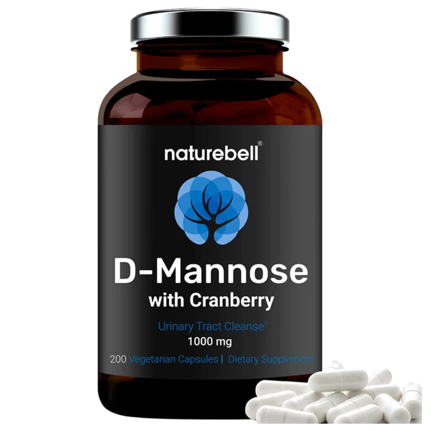 D MANOSA CON ARÁNDANO NATUREBELL 1,000 MG 200 CAPSULAS