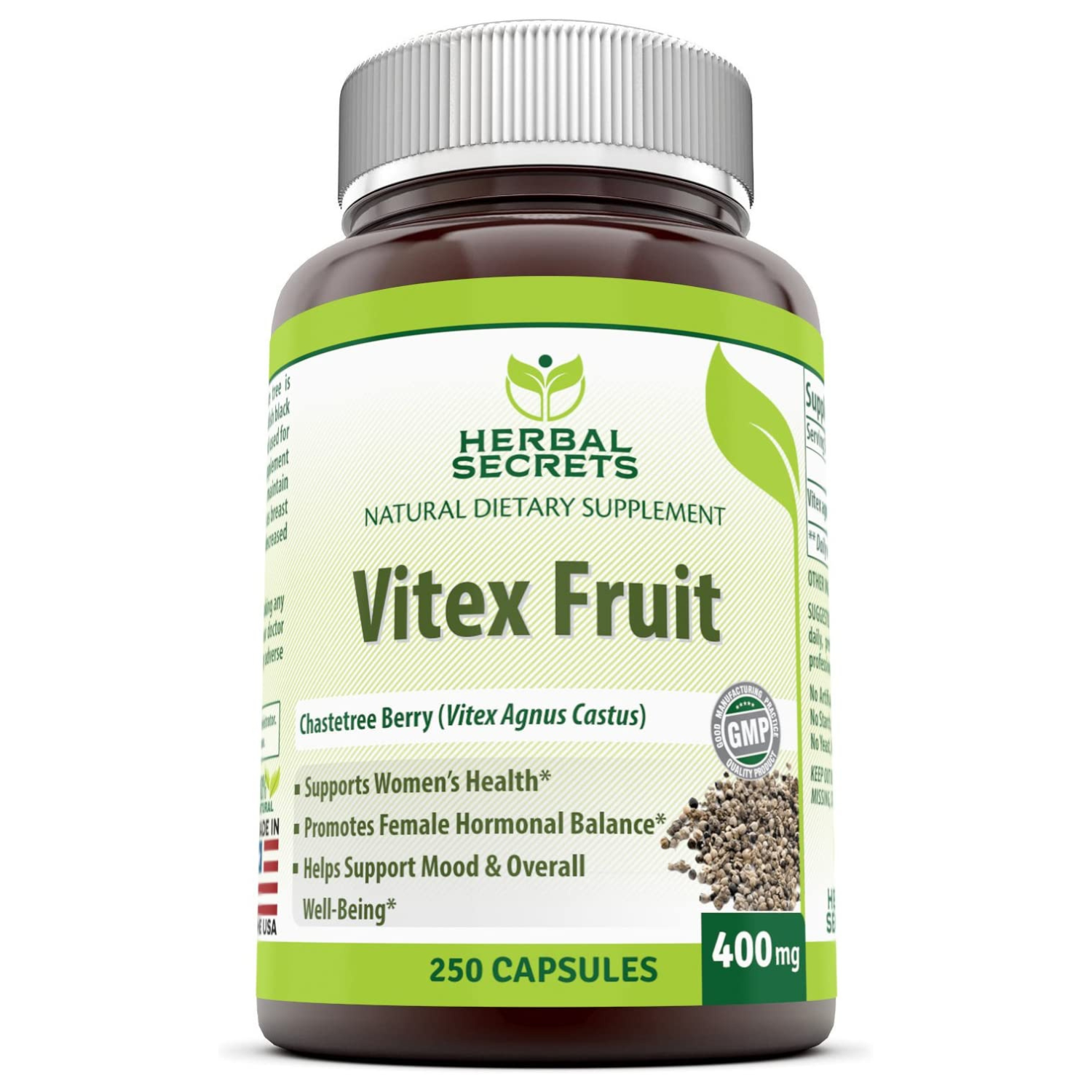 VITEX FRUIT 400 MG 250 CAPSULAS HERBAL SECRETS