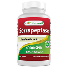 SERRAPEPTASA 40000 SPU 180 CAPSULAS BEST NATURALS