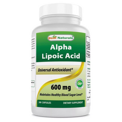 ÁCIDO ALFA LIPOICO 600 MG 240 CAPSULAS SIN GMO BEST NATURALS