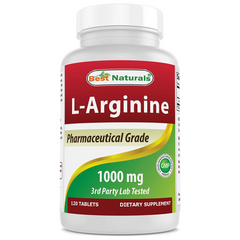 ARGININA 1,000 MG 120 TABLETAS BEST NATURALS ARGININE