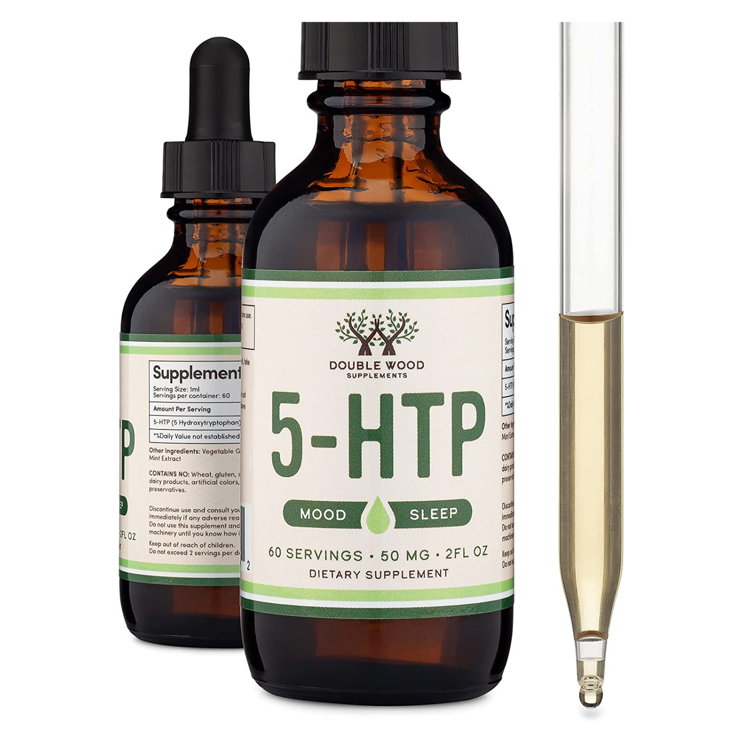 5-HTP  50 MG 60 SERVICIOS SIN GMO DOUBLE WOOD